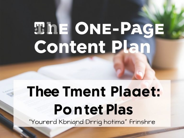 The One-Page Content Plan: How to Show Up Consistently Without Burning Out