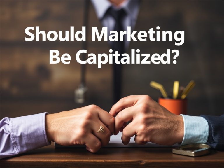 Should Marketing Be Capitalized?